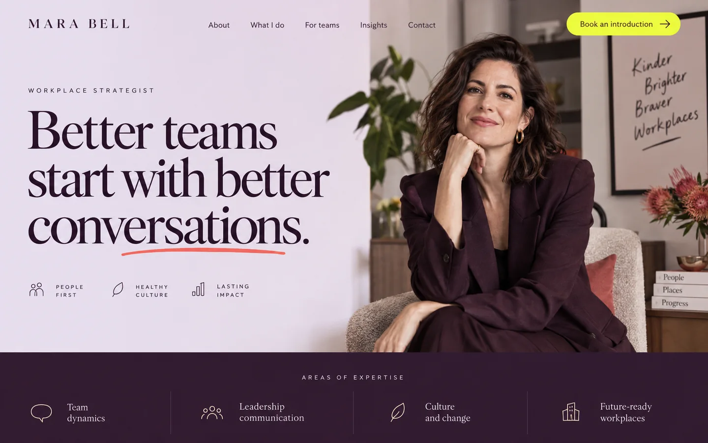 Mara Bell, a coaching website concept